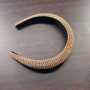 Gold Diamond Headband With Black Interior